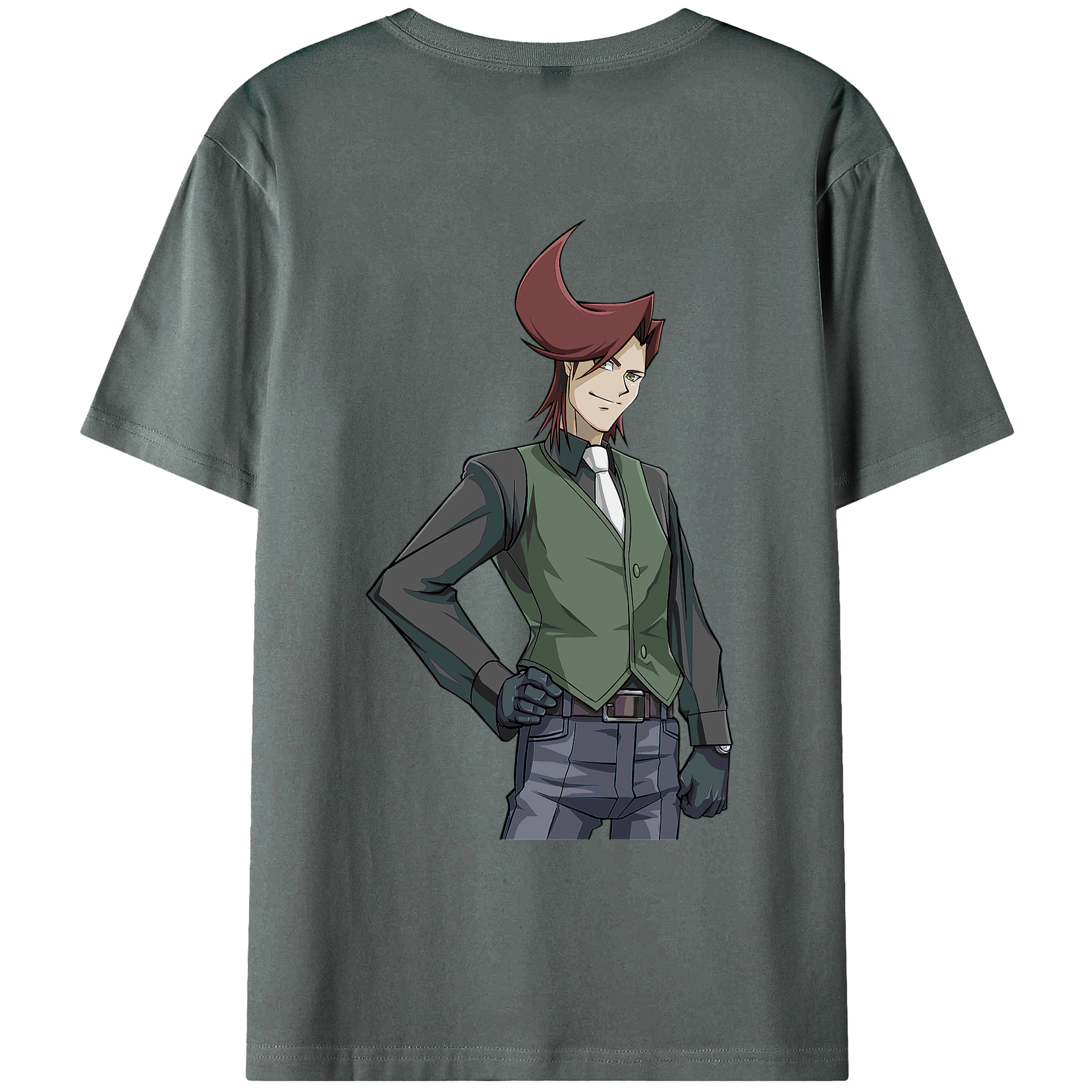 （画像用） 遊☆戯☆王 Yu-Gi-Oh! 綿100％ メンズ半袖Tシャツ（バックプリント） 通気性